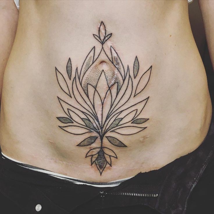 Abstract stomach Tattoo-08