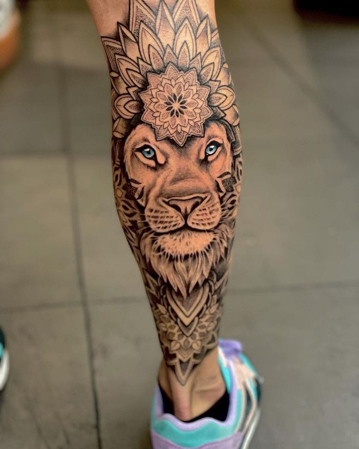 lion calf tattoo