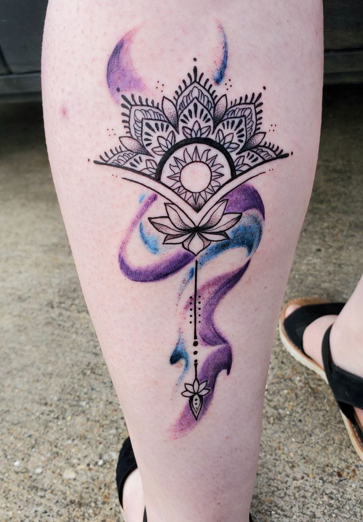 lotus with arrow tattoo