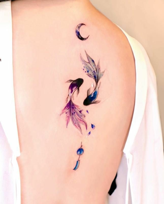 Back koi fish tattoo-09