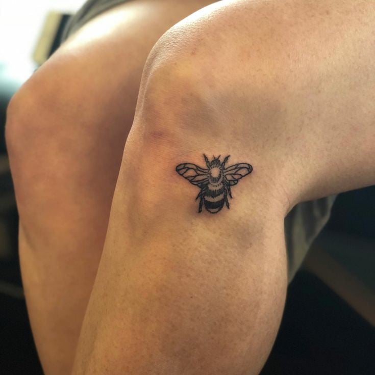 Knee bee tattoo-26