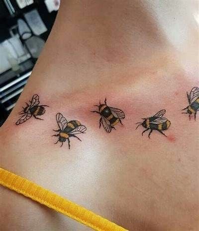 Collarbone bee tattoo-17