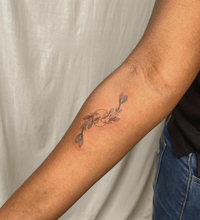 Attractive koi fish tattoo-43