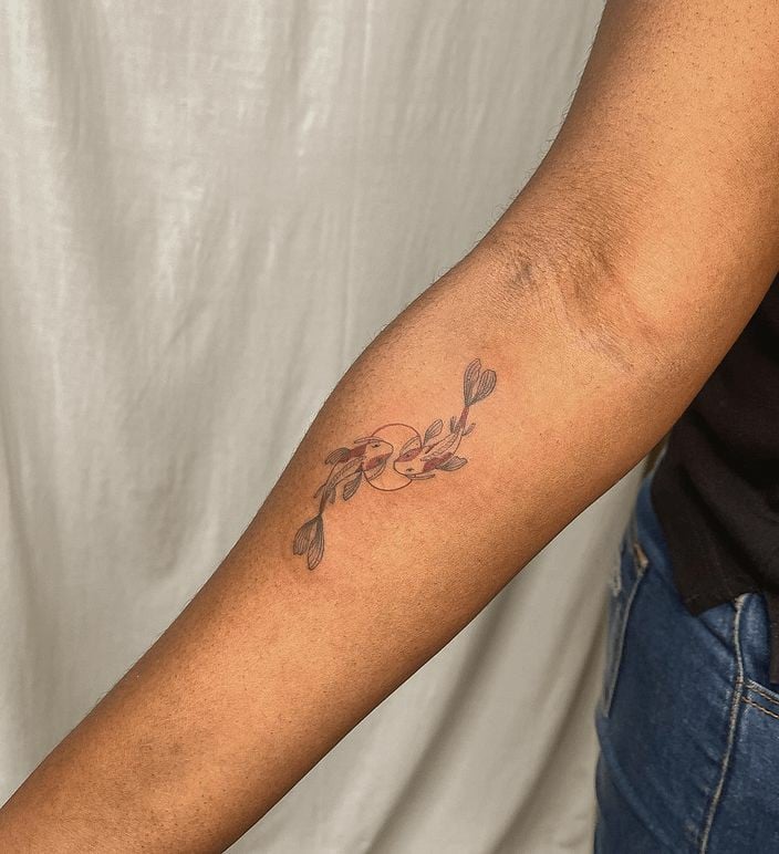 Tatuagem atraente de peixe koi-43