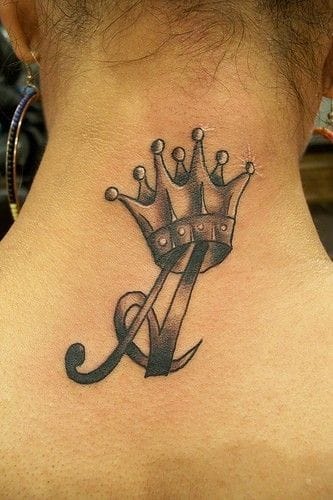 A with crown