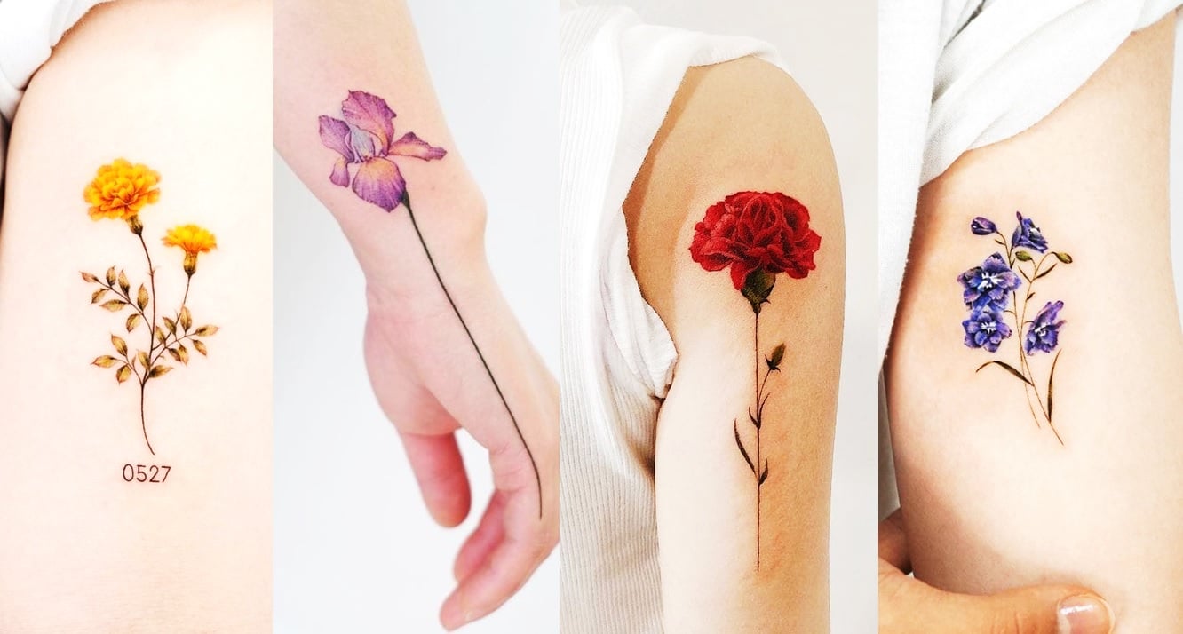 Birthday Flower Tattoos