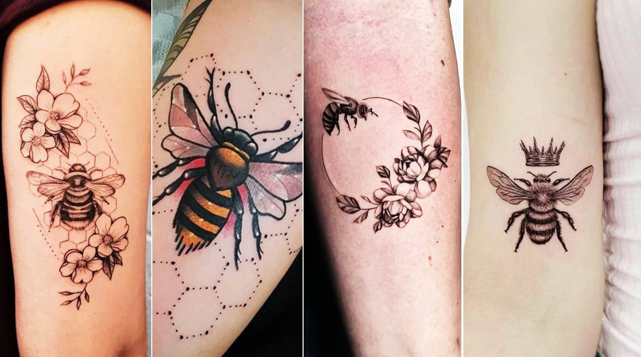 Tattoo uploaded by Hana  Sunflower with bee  Tattoodo