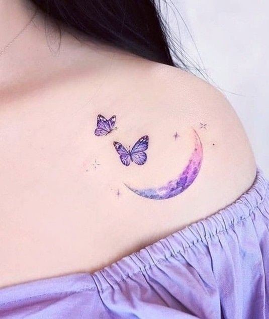 Butterfly With Moon