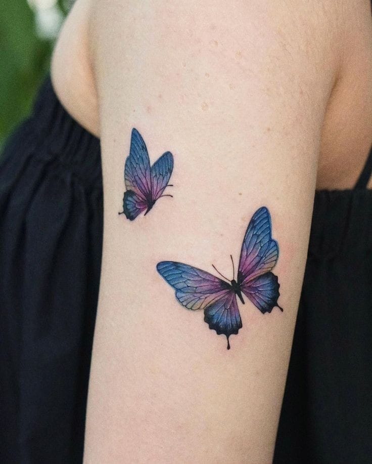 Colorful Butterfly Tattoo