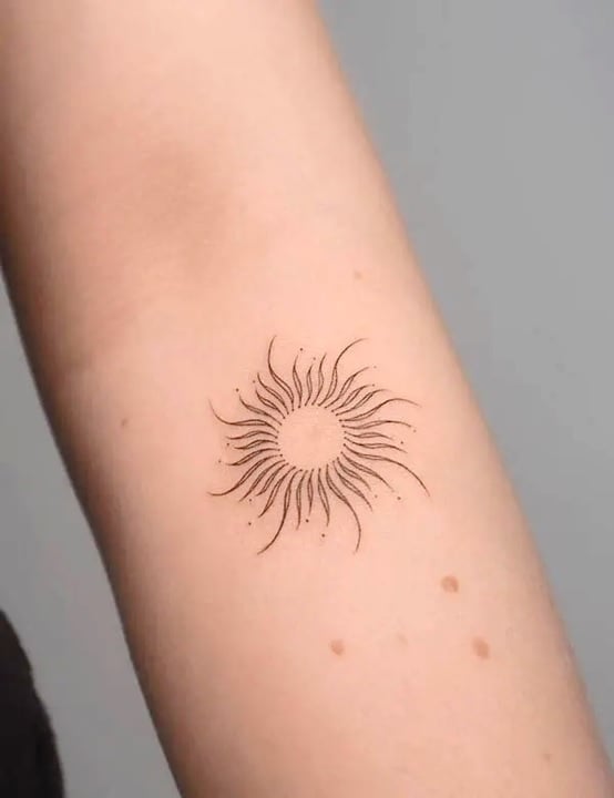 Cute Sun Tattoo