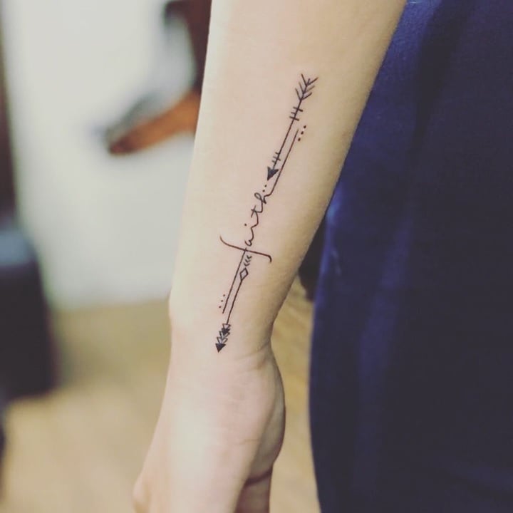 Faith Arrow Tattoo