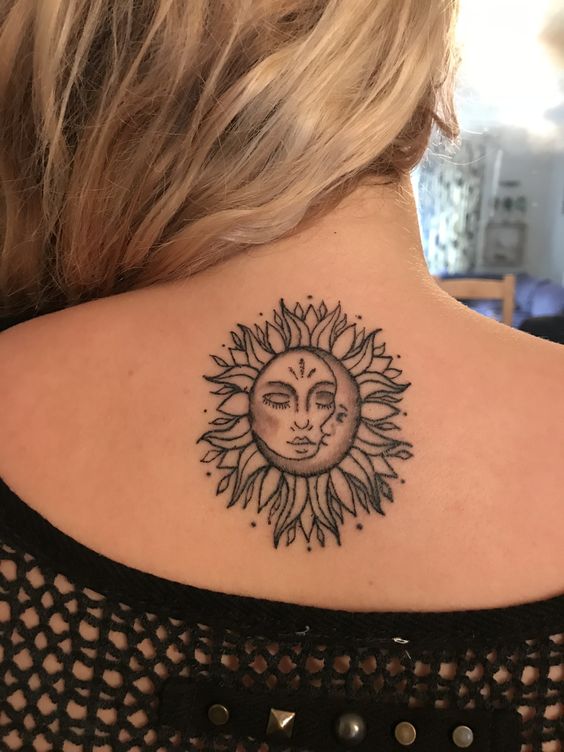Floral Sun Tattoo