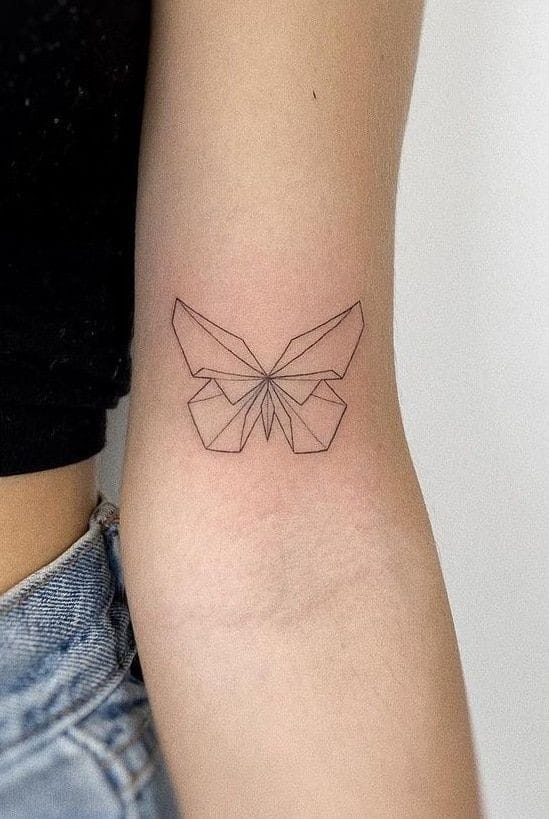 Geometric Butterfly Tattoo