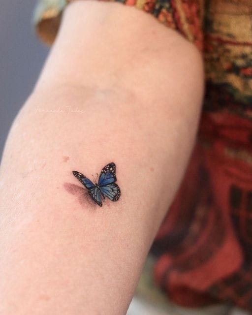 Realistic butterfly tattoo