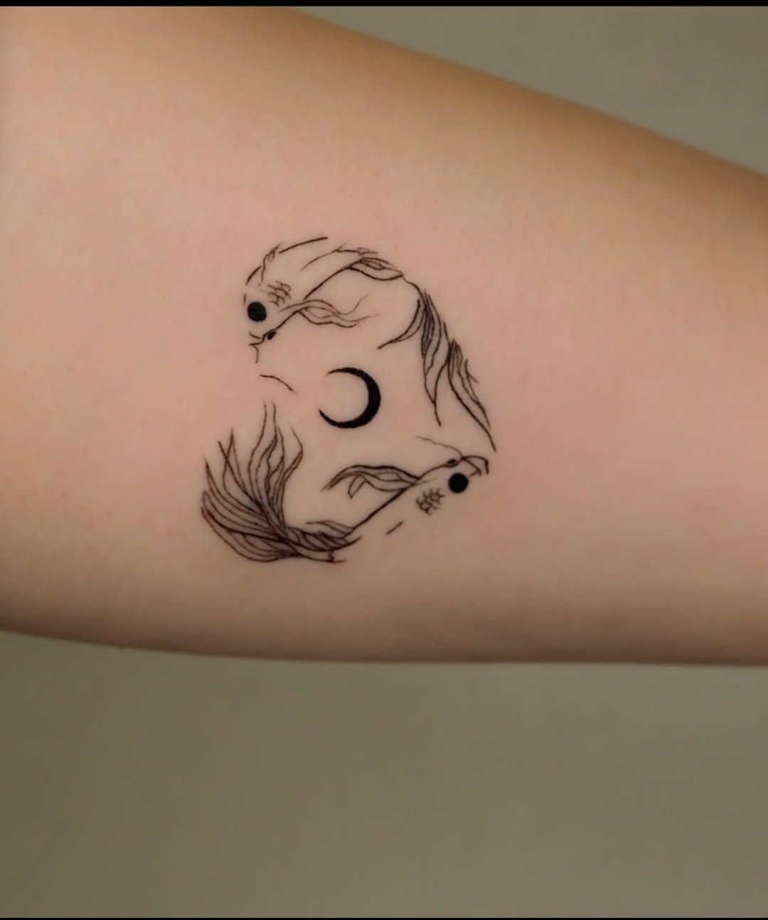 Heart-Shaped koi fish tattoo-35