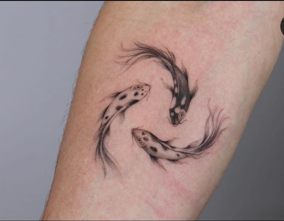 Tatuagem de peixe tri-koi-38