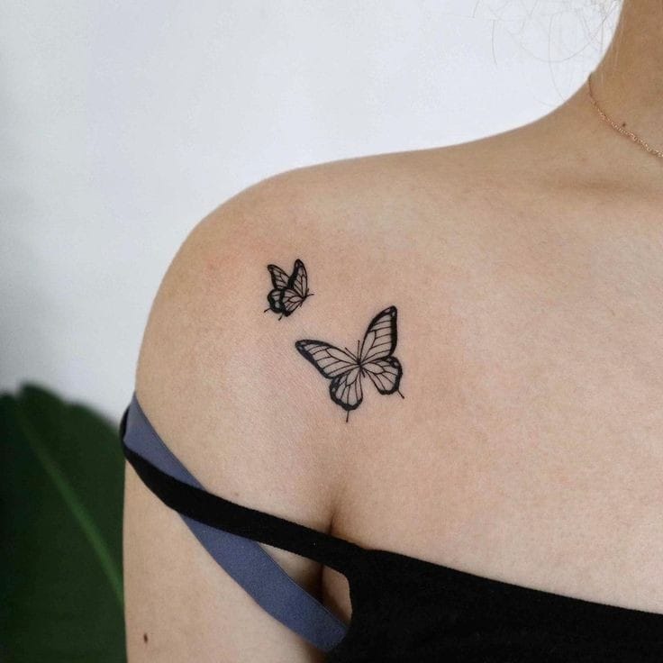 Shoulder Butterfly Tattoo