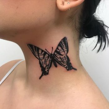 40 Cool Neck Butterfly Tattoos for Women to Rule 2024