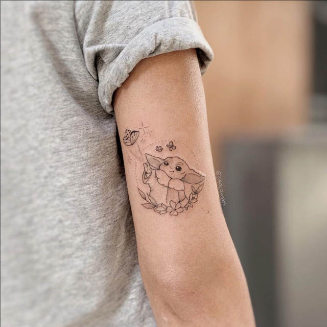 Baby Yodha Star Wars Tatttoo