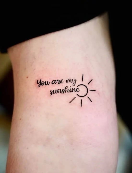 Sun Tattoos with quotes
