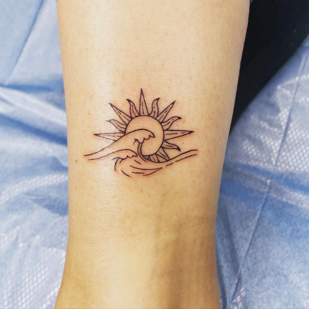 Sun Wave Tattoo