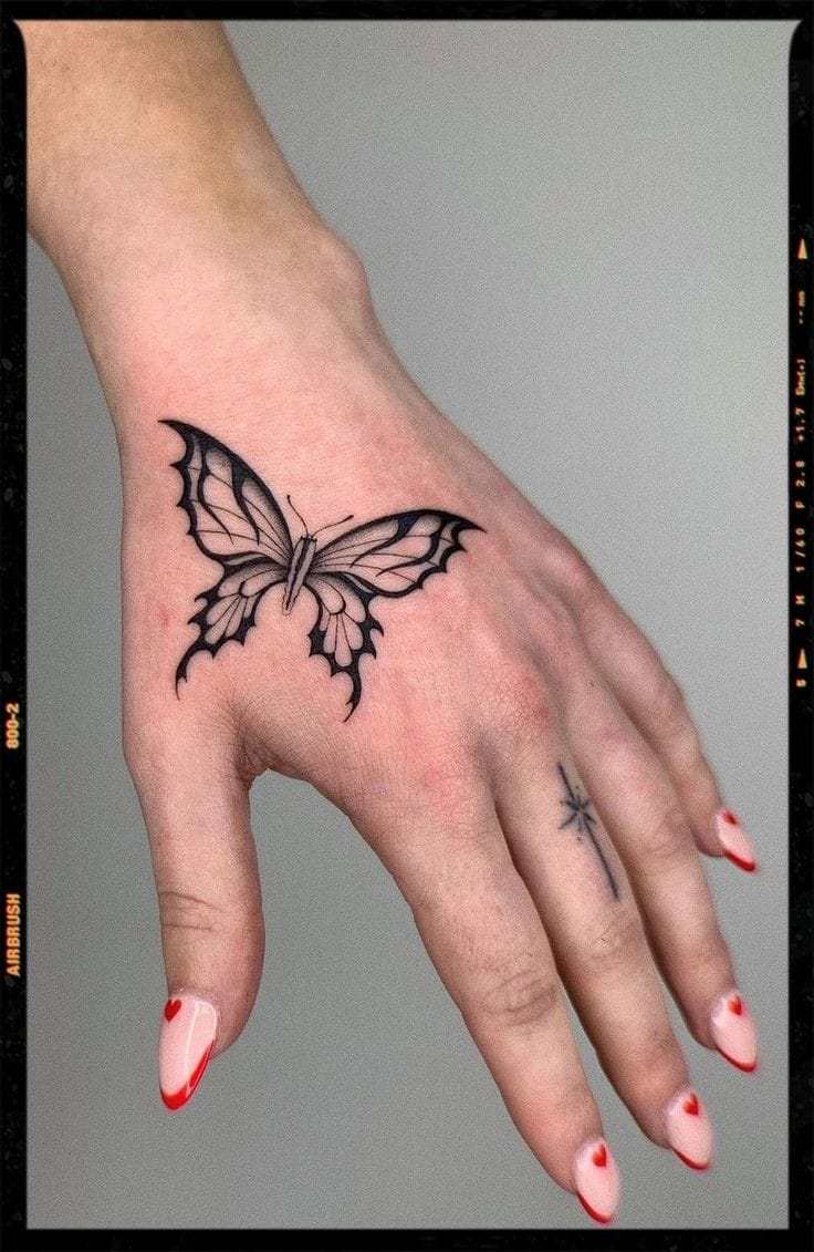 Tribal Butterfly Tattoo