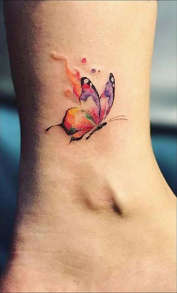 Watercolor Butterfly Tattoo