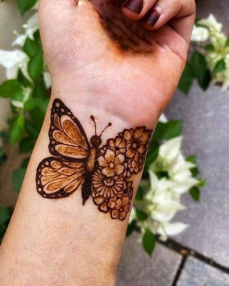 butterfly mehndi deaign-06