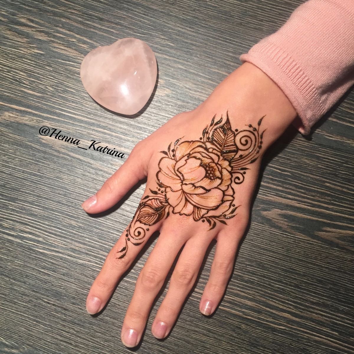 minimalist rose bach hand mehndi design-23