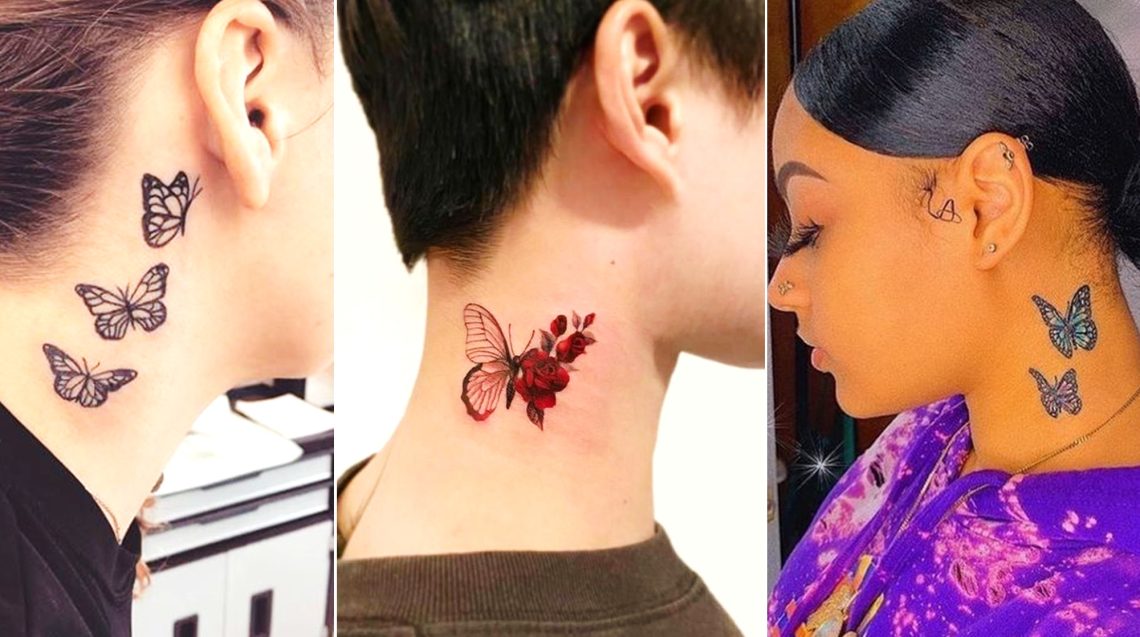 40 Cool Neck Butterfly Tattoos for Women to Rule 2024