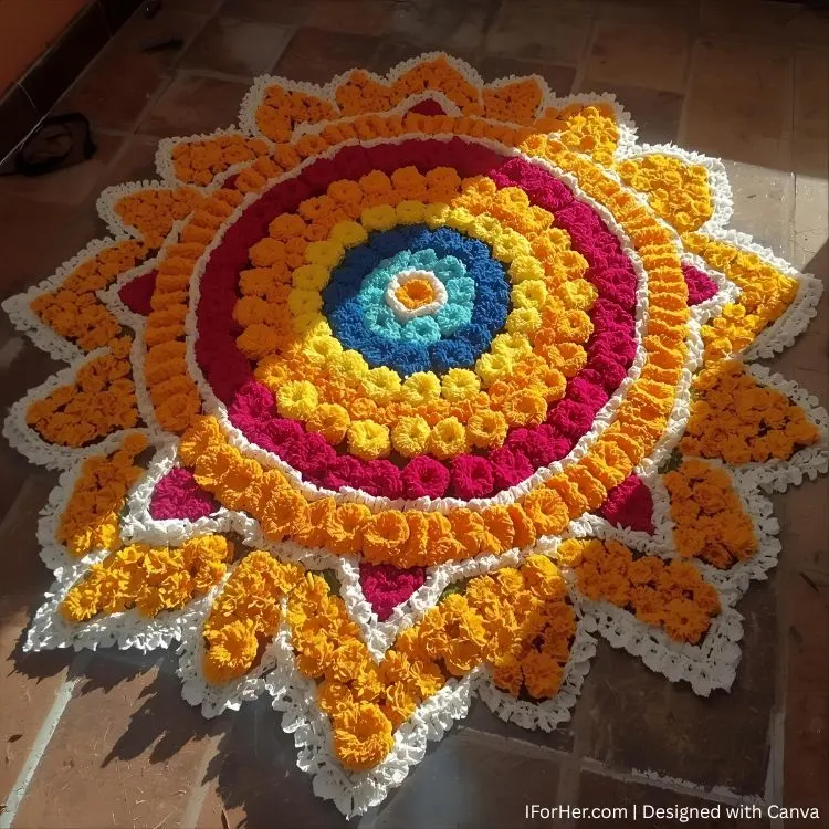 Durga Puja Rangoli 14