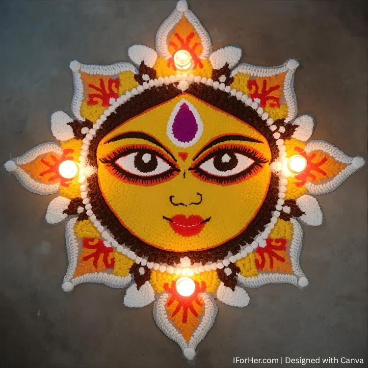 Durga Puja Rangoli 1