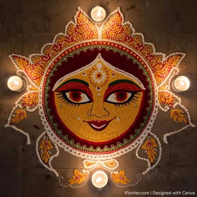 Durga Puja Rangoli 3