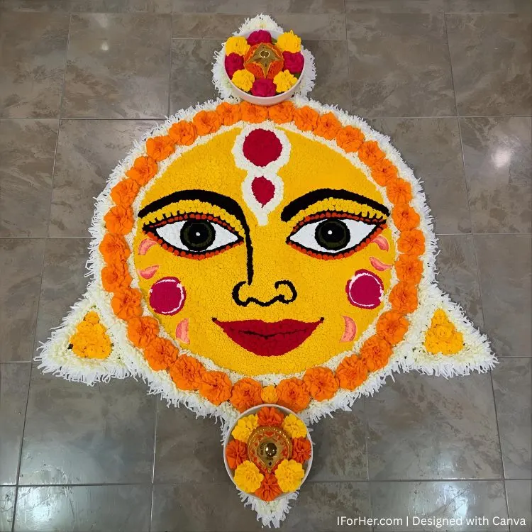 Durga Puja Rangoli 6