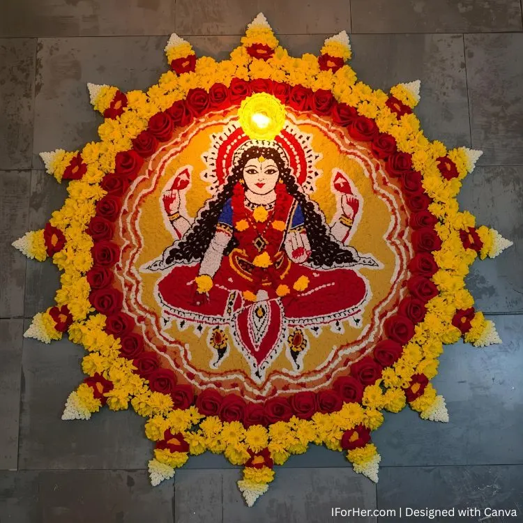 Durga Rangoli 10