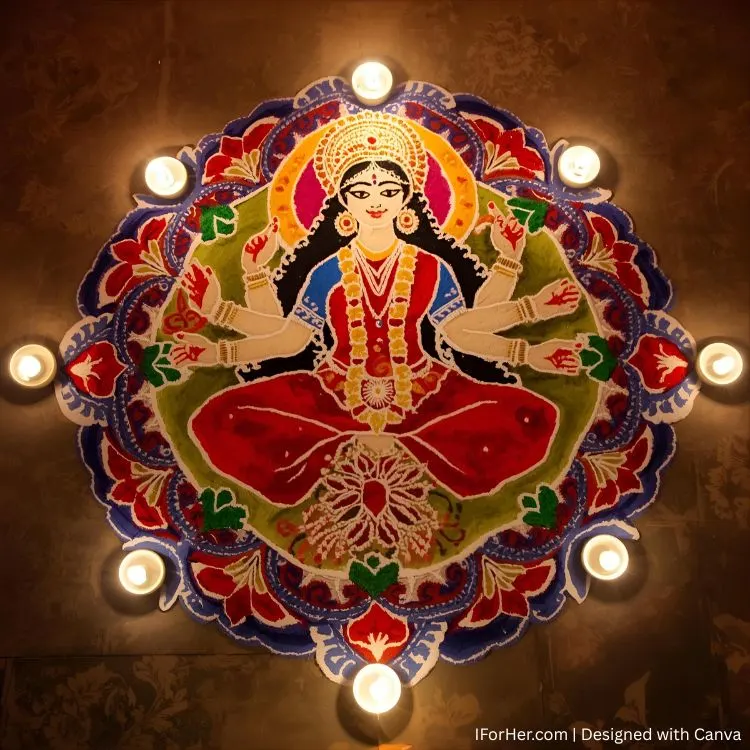 Durga Rangoli 11