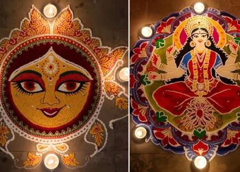Durga Puja Rangoli Design Ideas