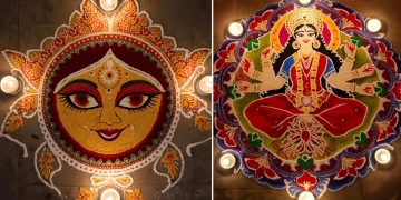 Durga Puja Rangoli Design Ideas