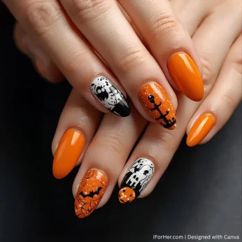 Halloween Almond Nails - 2