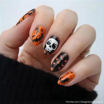 Halloween Almond Nails - 3