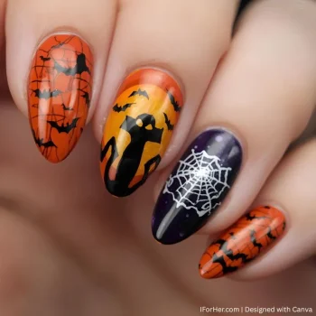 Halloween Almond Nails - 5