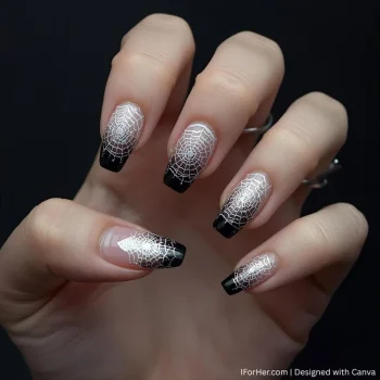 Halloween Nails with Spiders - 4