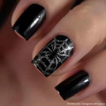 Halloween Nails with Spiders - 5