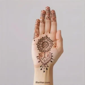 Detailed Festive Mehendi Design for Rakhi