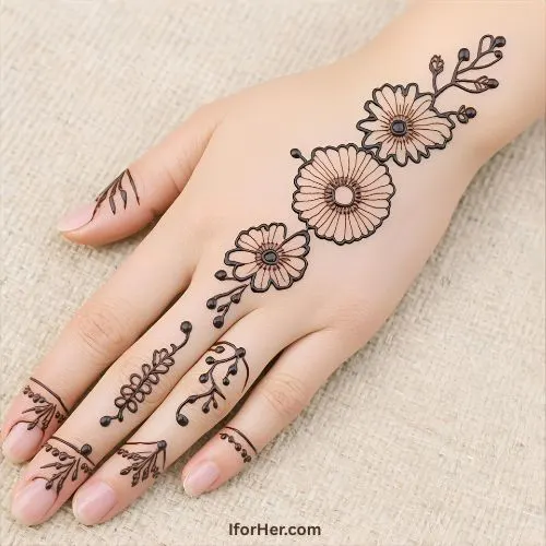 Special Karwa Chauth Mehendi Designs - Full Hand, Back Hand 29