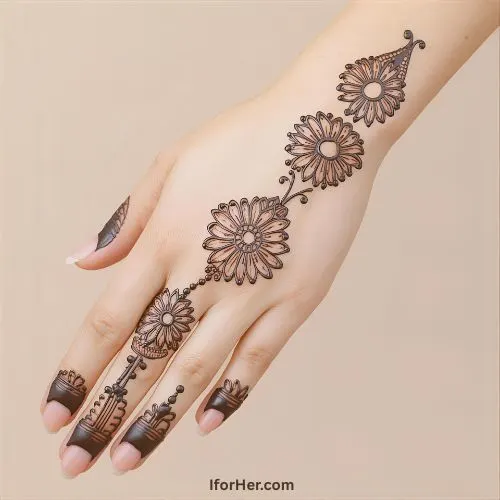 Special Karwa Chauth Mehendi Designs - Full Hand, Back Hand 26