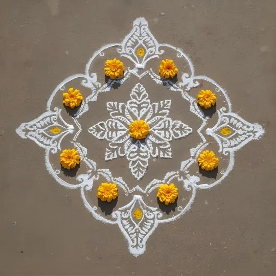 Easy Simple Diwali Rangoli Designs 