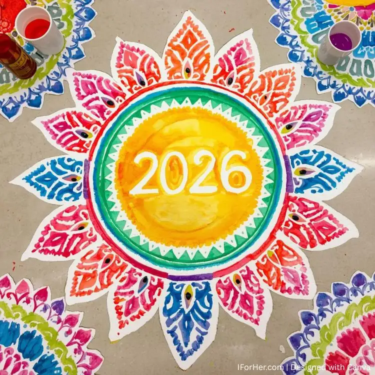 Happy New Year Rangoli Ideas for 2026 - 9