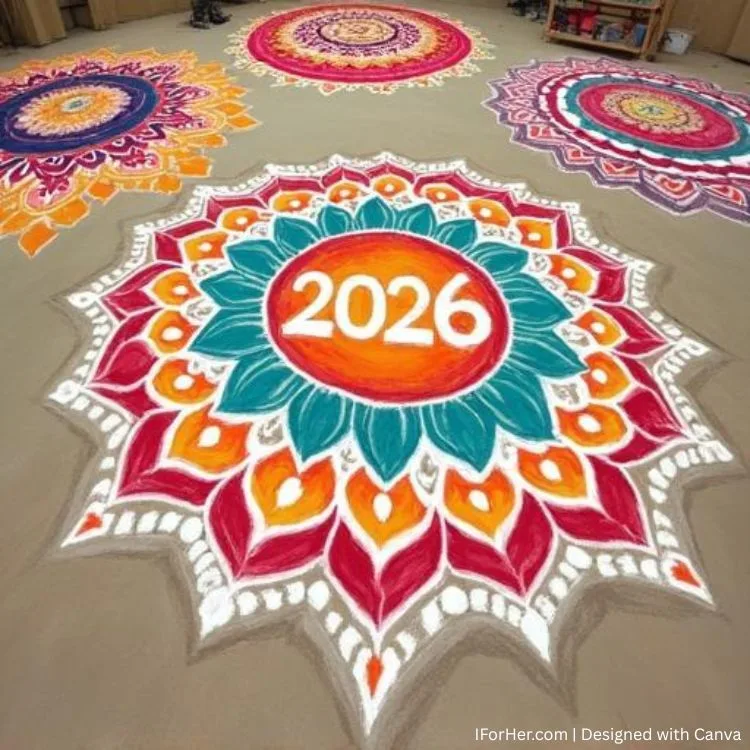 Happy New Year Rangoli Ideas for 2026 - 5