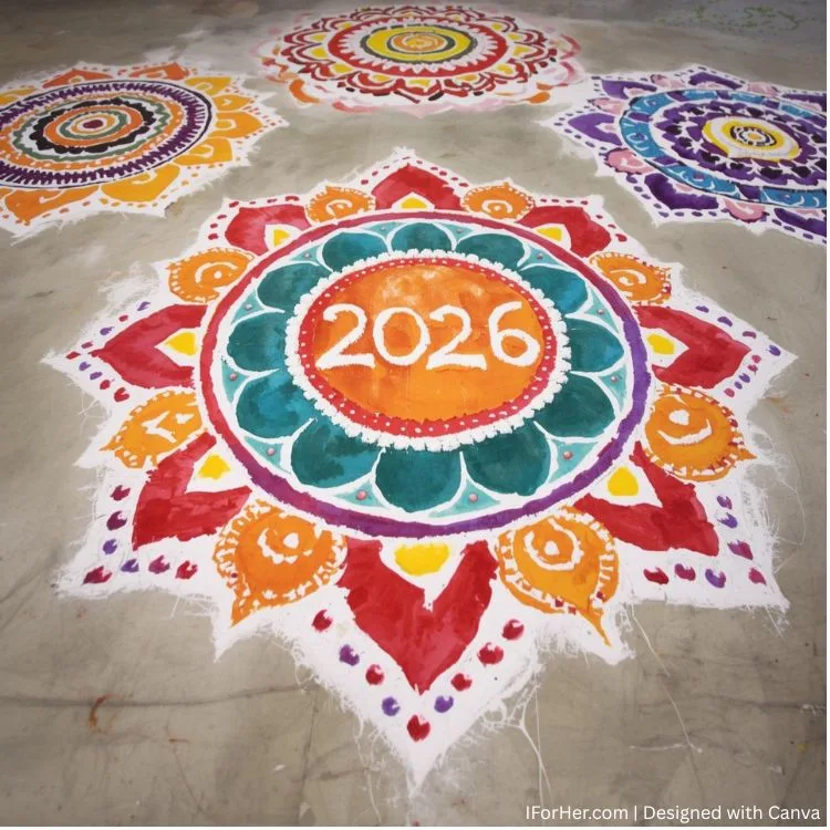 Happy New Year Rangoli Ideas for 2026 - 7